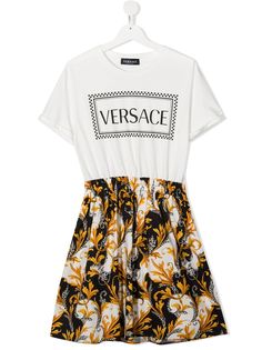 Young Versace платье-футболка с контрастной вставкой