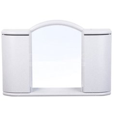 Зеркало для ванной комнаты Berossi Argo АС 119 со шкафчиком белый мрамор, 59.6х41х10.7 см