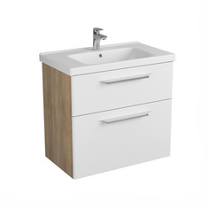 Тумба белый матовый/дуб 76 см Diborg Lande 77.6225