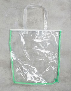 Прозрачная сумка-тоут ASOS DESIGN-Черный цвет