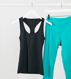 Майка для йоги ASOS 4505 Tall-Черный цвет