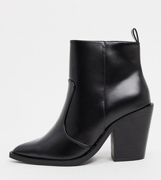Черные ботинки для широкой стопы ASOS DESIGN-Черный цвет