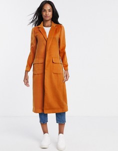 Длинное пальто горчичного цвета Glamorous-Мульти