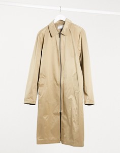 Светло-бежевый oversized-тренч на молнии ASOS DESIGN