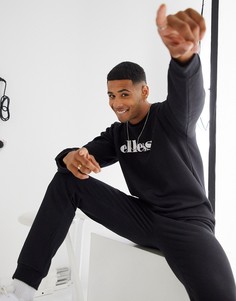 Черный костюм с джоггерами и свитшотом ellesse