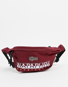 Бордовая сумка-кошелек на пояс Napapijri-Красный