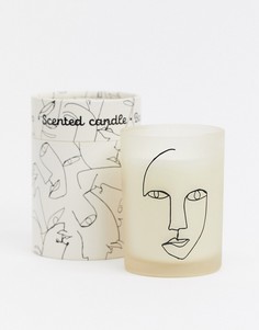 Ароматизированная свеча с принтом Monki-Белый