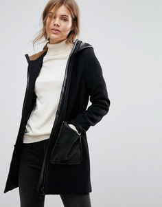 Пальто с капюшоном и накладными карманами Vero Moda-Черный цвет