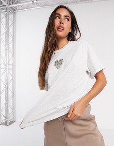 Oversized-футболка с принтом выдры New Love Club-Серый