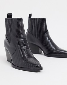 Черные ботинки челси в стиле вестерн Pimkie-Черный
