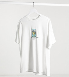 Свободная футболка с принтом Daisy Street Plus-Белый