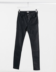 Черные джинсы скинни с покрытием Pimkie-Черный цвет