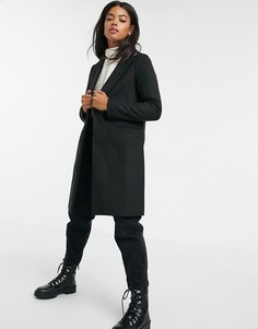 Черное строгое пальто New Look-Черный цвет