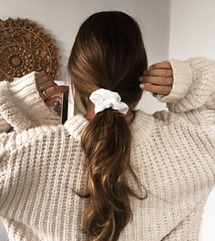 Набор из 3 резинок для волос из искусственной кожи ASOS DESIGN-Многоцветный