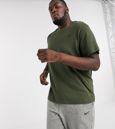 Футболка цвета хаки Nike Training Plus-Зеленый