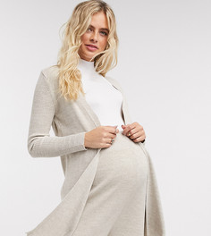 Светло-бежевый длинный кардиган от комплекта Fashionkilla Maternity