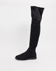 Черные ботфорты ASOS DESIGN-Черный цвет