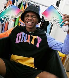 Худи в стиле колор блок с принтом ASOS DESIGN x glaad-Мульти
