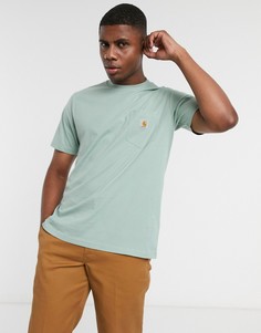 Мятная футболка с карманом Carhartt WIP-Зеленый
