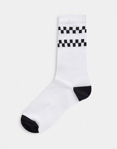 Носки в черно-белую клетку ASOS DESIGN-Мульти