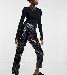 Черные лакированные джинсы из искусственной кожи Reclaimed Vintage inspired The 91-Черный цвет