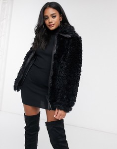 Черное пальто oversized Missguided-Черный цвет