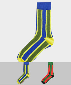Набор из 2 пар носков в разноцветную полоску Brave Soul-Мульти
