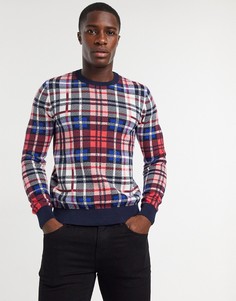 Джемпер с круглым вырезом и отделкой Original Penguin-Голубой