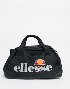 Черная сумка с крупным светоотражающим логотипом ellesse-Черный