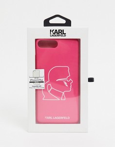 Розовый чехол для iphone 8 plus Karl Lagerfeld-Розовый цвет