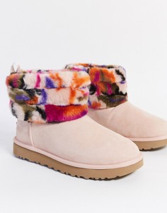 Стеганые ботинки UGG-Розовый цвет