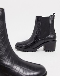 Черные ботинки челси на массивной подошве и каблуке Dune-Черный цвет