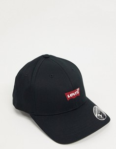 Черная кепка с маленьким логотипом Levis-Черный