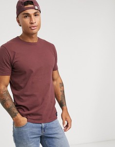 Бордовая футболка с круглым вырезом Abercrombie & Fitch-Красный