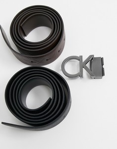 Подарочный набор ремней (черный/темно-коричневый) Calvin Klein-Мульти