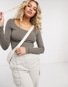 Темно-серый трикотажный лонгслив Vero Moda