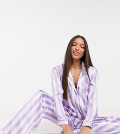 Эксклюзивная пижама с брюками ASOS DESIGN Tall-Фиолетовый