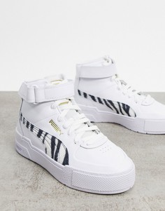 Высокие кроссовки с принтом "зебра" Puma Cali Sport эксклюзивно для ASOS-Белый