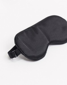 Черная атласная маска для сна с регулируемым ремешком Kitsch-Бесцветный