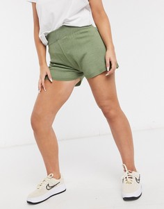Трикотажные шорты для бега цвета хаки Fashionkilla-Зеленый цвет