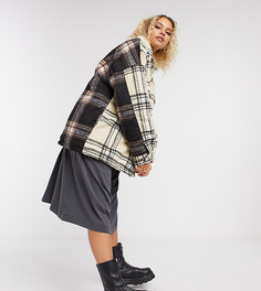 Куртка в клетку COLLUSION Unisex-Белый