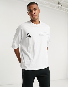 Oversized-футболка с логотипом на груди и спине ASOS Unrvlld Supply​​​​​​​-Белый