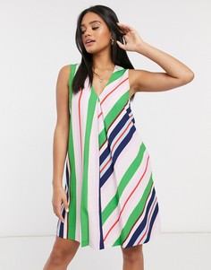 Платье-туника мини в полоску Ted Baker-Розовый цвет