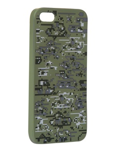 Чехол Krutoff для APPLE iPhone 5/5S/SE Pixel Military Desert 10307