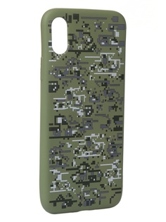 Чехол Krutoff для APPLE iPhone X/Xs Pixel Military Desert 10346