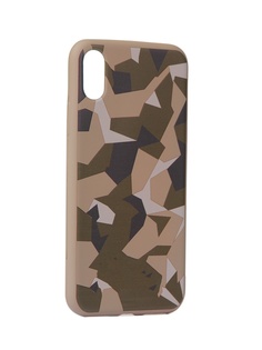 Чехол Krutoff для APPLE iPhone X/Xs Polygonal Military Green 10348