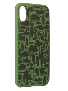 Чехол Krutoff для APPLE iPhone X/Xs Technics Military Green 10349