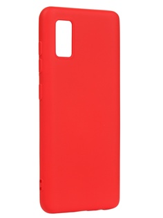 Чехол DF для Samsung Galaxy A41 Silicone Red sOriginal-10