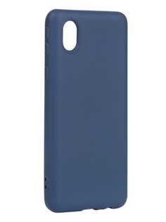 Чехол DF для Samsung Galaxy A01 Core Silicone Blue sOriginal-18