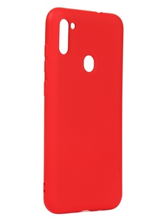 Чехол DF для Samsung Galaxy M11/A11 (EU) Silicone Red sOriginal-12